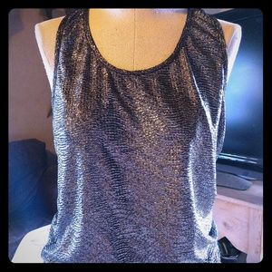 Silver sparkly top